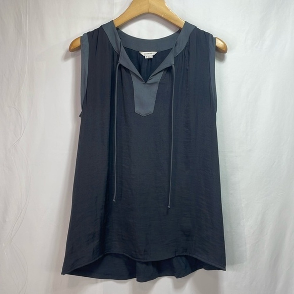 🪸 Sweet Grey mixed fabric, two-tone gray sleeveless top